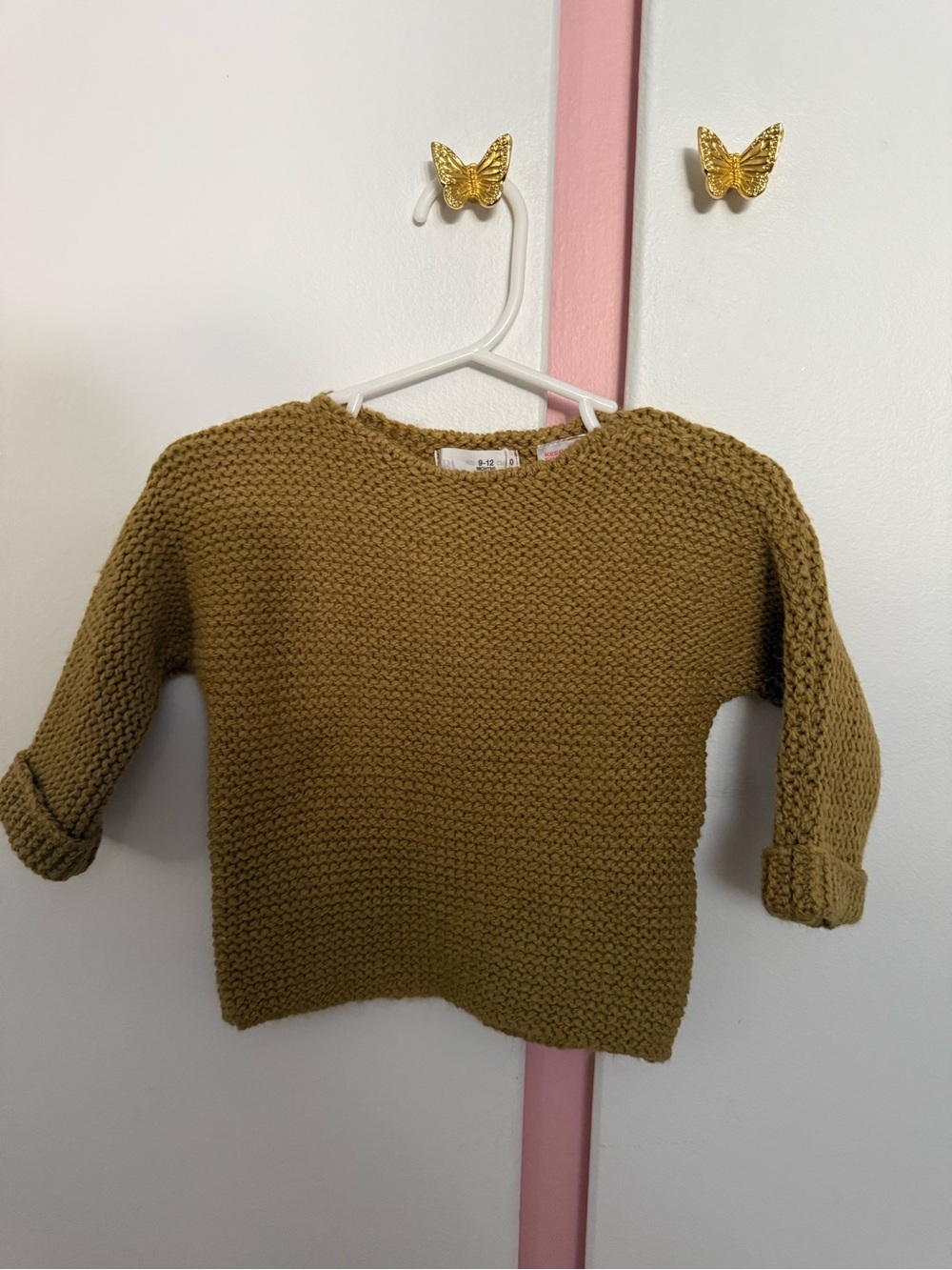 Zara Kids Knit Sweater in Mustard Green